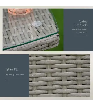 Conjunto de Muebles Ratán para Jardín