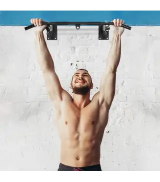 Barras de Dominadas para Pared Colgador de Saco de Boxeo 2 en 1 Entrenamiento Muscular Pull Up para Casa Carga Máxima 150 kg Neg