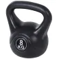 Pesa Rusa de 8 kg Kettlebell Relleno de Arena con Mango Ancho Antideslizante para Entrenamiento 22x17x24 cm Negro