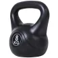Pesa Rusa de 8 kg Kettlebell Relleno de Arena con Mango Ancho Antideslizante para Entrenamiento 22x17x24 cm Negro