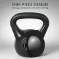 Pesa Rusa de 8 kg Kettlebell Relleno de Arena con Mango Ancho Antideslizante para Entrenamiento 22x17x24 cm Negro