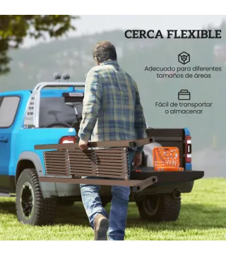 Valla de Jardín Exterior de Aleación de Aluminio Puerta de Jardín Exterior Extensible 250x31x103,5 cm Café Oscuro