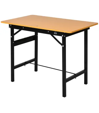 Banco de Trabajo Plegable con Regla Transportador Carga 100 kg 100x60x75,5 cm Natural y Negro