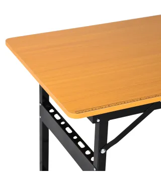 Banco de Trabajo Plegable con Regla Transportador Carga 100 kg 100x60x75,5 cm Natural y Negro