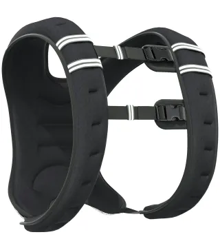 Chaleco Lastrado 5 kg con 2 Correas Ajustables y Bandas Reflectantes para Entrenamiento de Fuerza Jogging Negro