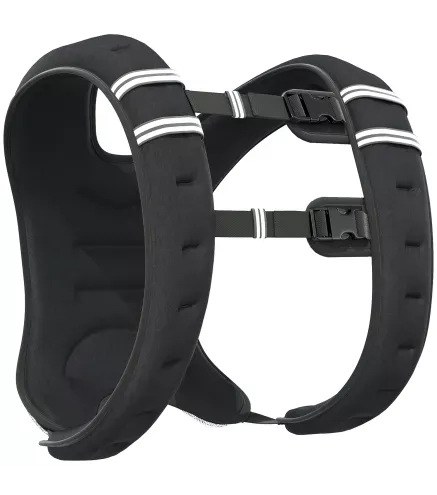 Chaleco Lastrado 5 kg con 2 Correas Ajustables y Bandas Reflectantes para Entrenamiento de Fuerza Jogging Negro