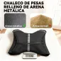 Chaleco Lastrado 5 kg con 2 Correas Ajustables y Bandas Reflectantes para Entrenamiento de Fuerza Jogging Negro