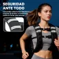 Chaleco Lastrado 5 kg con 2 Correas Ajustables y Bandas Reflectantes para Entrenamiento de Fuerza Jogging Negro
