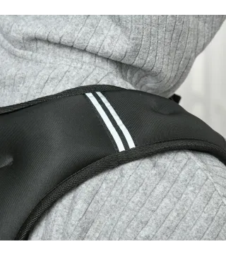 Chaleco Lastrado 5 kg con 2 Correas Ajustables y Bandas Reflectantes para Entrenamiento de Fuerza Jogging Negro