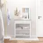 Mesa Consola Mesa Recibidor con 2 Estantes y Cajón para Entrada Pasillo Salón 75,6x27,5x80,5 cm Blanco
