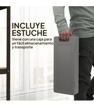 Juego de 6 Mancuernas Hexagonales de 1,5kg 1kg y 0,5kg con Revestimiento de PU con Maletín 43x18x7,5 cm Multicolor