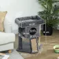 Árbol Rascador para Gatos Pequeños 57 cm con Rampa para Rascar Cueva Cama y Bola Colgante 40x40x57 cm Gris Oscuro