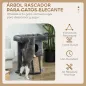 Árbol Rascador para Gatos Pequeños 57 cm con Rampa para Rascar Cueva Cama y Bola Colgante 40x40x57 cm Gris Oscuro