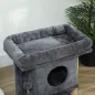 Árbol Rascador para Gatos Pequeños 57 cm con Rampa para Rascar Cueva Cama y Bola Colgante 40x40x57 cm Gris Oscuro