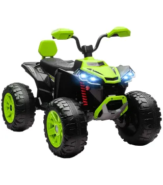 Quad Eléctrico para Niños de 3-8 Años 24V con 2 Motores Velocidad hasta 6,5 km/h Ruedas con Suspensión Verde