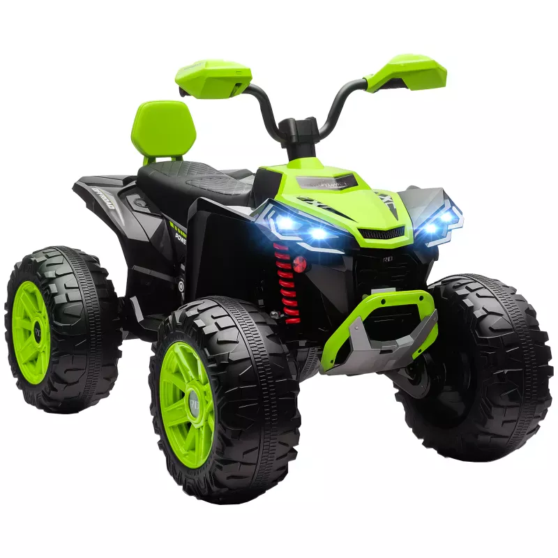 Quad Eléctrico para Niños de 3-8 Años 24V con 2 Motores Velocidad hasta 6,5 km/h Ruedas con Suspensión Verde Quad Eléctrico para Niños de 3-8 Años 24V con 2 Motores Velocidad hasta 6,5 km/h Ruedas con Suspensión Verde