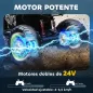 Quad Eléctrico para Niños de 3-8 Años 24V con 2 Motores Velocidad hasta 6,5 km/h Ruedas con Suspensión Verde