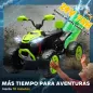 Quad Eléctrico para Niños de 3-8 Años 24V con 2 Motores Velocidad hasta 6,5 km/h Ruedas con Suspensión Verde Quad Eléctrico para Niños de 3-8 Años 24V con 2 Motores Velocidad hasta 6,5 km/h Ruedas con Suspensión Verde