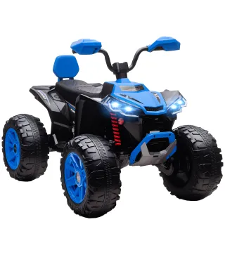 Quad Eléctrico para Niños de 3-8 Años 24V con 2 Motores Velocidad hasta 6,5 km/h Ruedas con Suspensión Azul