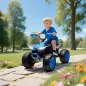 Quad Eléctrico para Niños de 3-8 Años 24V con 2 Motores Velocidad hasta 6,5 km/h Ruedas con Suspensión Azul