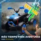 Quad Eléctrico para Niños de 3-8 Años 24V con 2 Motores Velocidad hasta 6,5 km/h Ruedas con Suspensión Azul