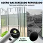 Invernadero de Túnel 3x1x2 m con 8 Puertas Enrollables y Estructura de Acero Galvanizado Anti-UV Transparente