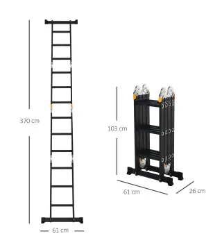 Escalera Plegable de Aluminio