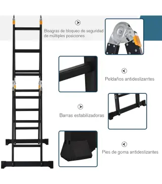 Escalera Plegable de Aluminio