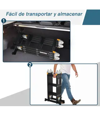 Escalera Plegable de Aluminio