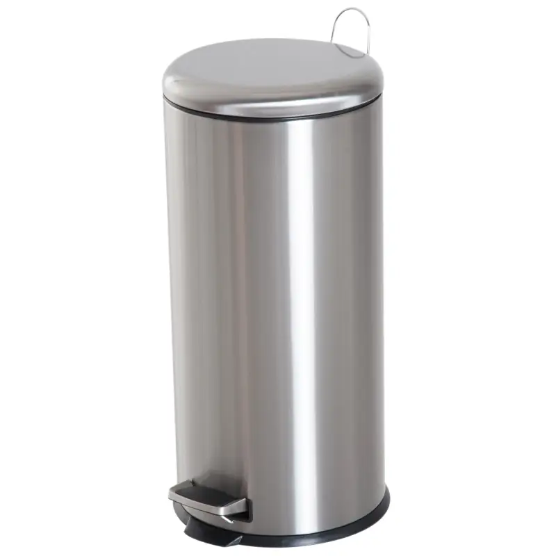 Cubo de Basura con Apertura a Pedal Basurero Automático Cierre Interno Extraíble con Volumen de 30 L Acero Inoxidable Ф29,2x62,9 Cubo de Basura con Apertura a Pedal Basurero Automático Cierre Interno Extraíble con Volumen de 30 L Acero Inoxidable Ф29,2x62,9