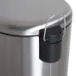 Cubo de Basura con Apertura a Pedal Basurero Automático Cierre Interno Extraíble con Volumen de 30 L Acero Inoxidable Ф29,2x62,9