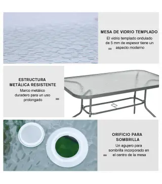 Mesa de Jardín Rectangular