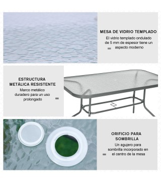 Mesa de Jardín Rectangular