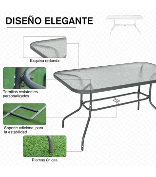 Mesa de Jardín Rectangular