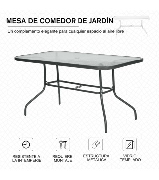 Mesa de Jardín Rectangular