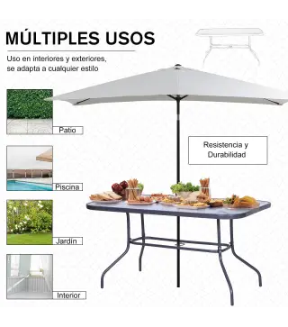 Mesa de Jardín Rectangular