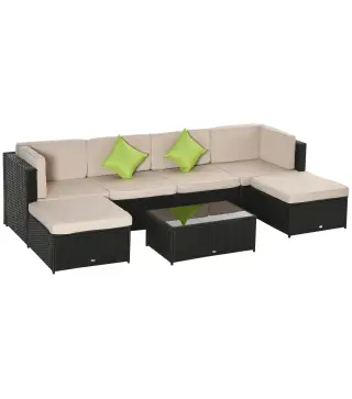 Conjunto Muebles de Jardín Ratán