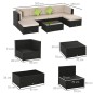 Conjunto Muebles de Jardín Ratán