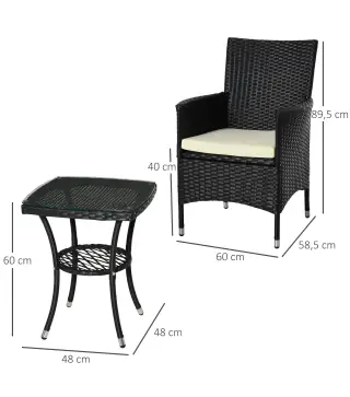 Conjunto de Muebles Ratán para Jardín