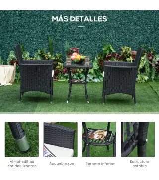 Conjunto de Muebles Ratán para Jardín