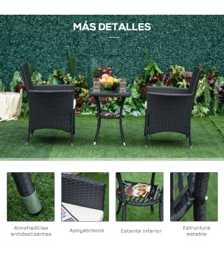 Conjunto de Muebles Ratán para Jardín