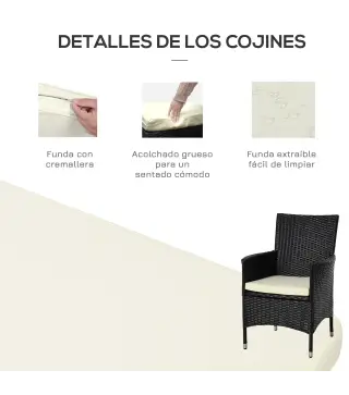 Conjunto de Muebles Ratán para Jardín
