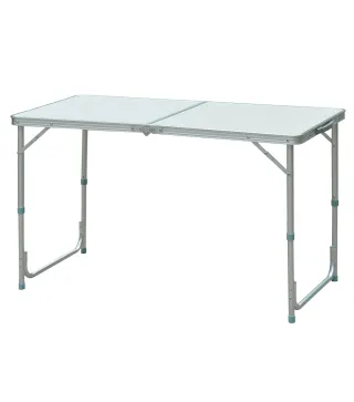 Mesa de Camping Plegable convertible en Maleta Altura Regulable para Picnic 120x60x54-70 cm con Marco de Aluminio