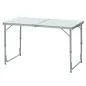 Mesa de Camping Plegable convertible en Maleta Altura Regulable para Picnic 120x60x54-70 cm con Marco de Aluminio