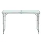 Mesa de Camping Plegable convertible en Maleta Altura Regulable para Picnic 120x60x54-70 cm con Encimera de MDF Marco de Alumini