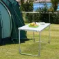 Mesa de Camping Plegable convertible en Maleta Altura Regulable para Picnic 120x60x54-70 cm con Encimera de MDF Marco de Alumini