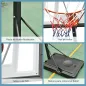 Canasta de Baloncesto con Soporte de Ruedas Aro de Basket Ajustable en Altura con Base Rellenable 90x165x302-352cm Negro