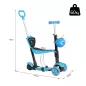 3 en 1 Patinete para Niños de +18 Meses Scooter de 3 Ruedas con Asiento Extraíble Manillar Mango de Empuje Altura Ajustable 62x2 3 en 1 Patinete para Niños de +18 Meses Scooter de 3 Ruedas con Asiento Extraíble Manillar Mango de Empuje Altura Ajustable 62x2