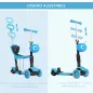 3 en 1 Patinete para Niños de +18 Meses Scooter de 3 Ruedas con Asiento Extraíble Manillar Mango de Empuje Altura Ajustable 62x2 3 en 1 Patinete para Niños de +18 Meses Scooter de 3 Ruedas con Asiento Extraíble Manillar Mango de Empuje Altura Ajustable 62x2
