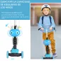 3 en 1 Patinete para Niños de +18 Meses Scooter de 3 Ruedas con Asiento Extraíble Manillar Mango de Empuje Altura Ajustable 62x2